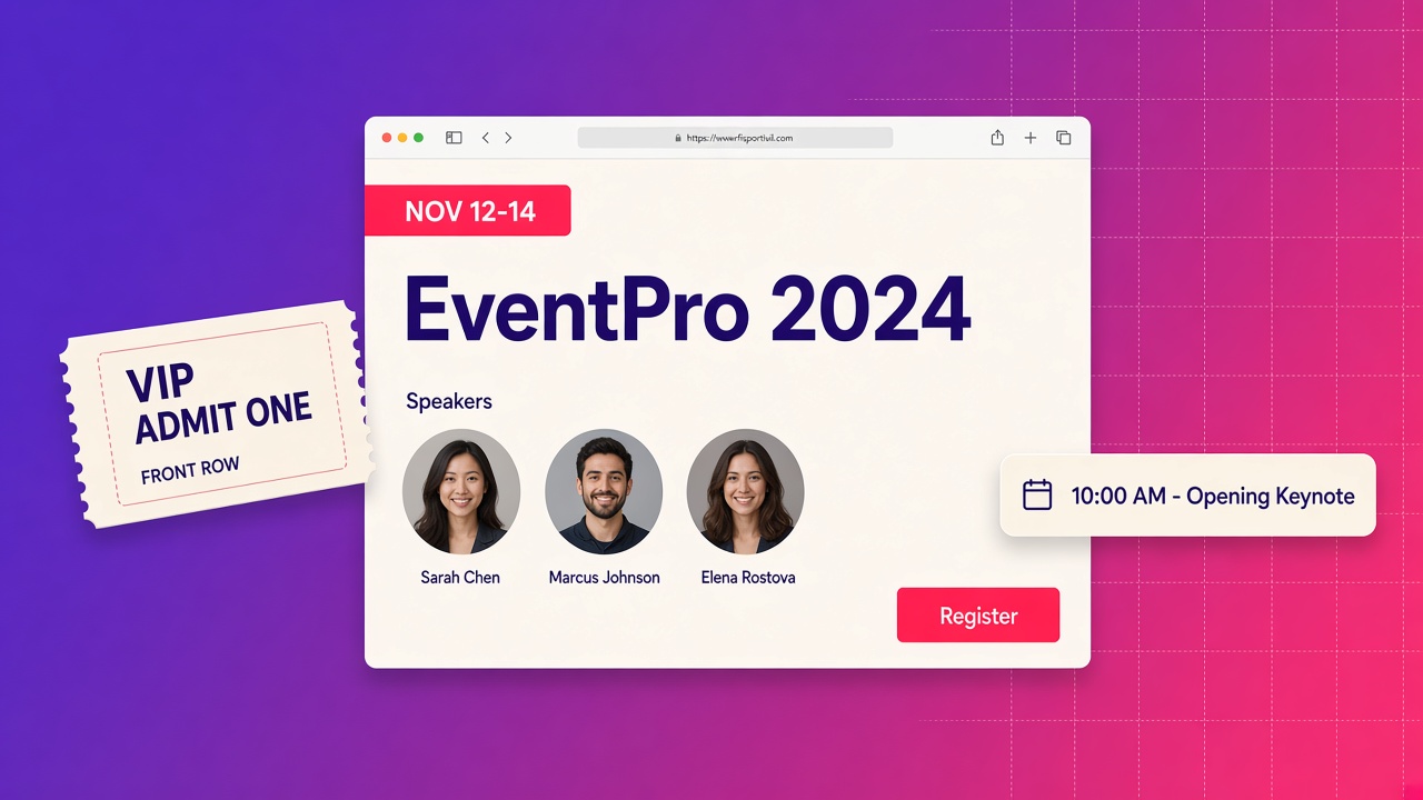 Come creare un sito per eventi