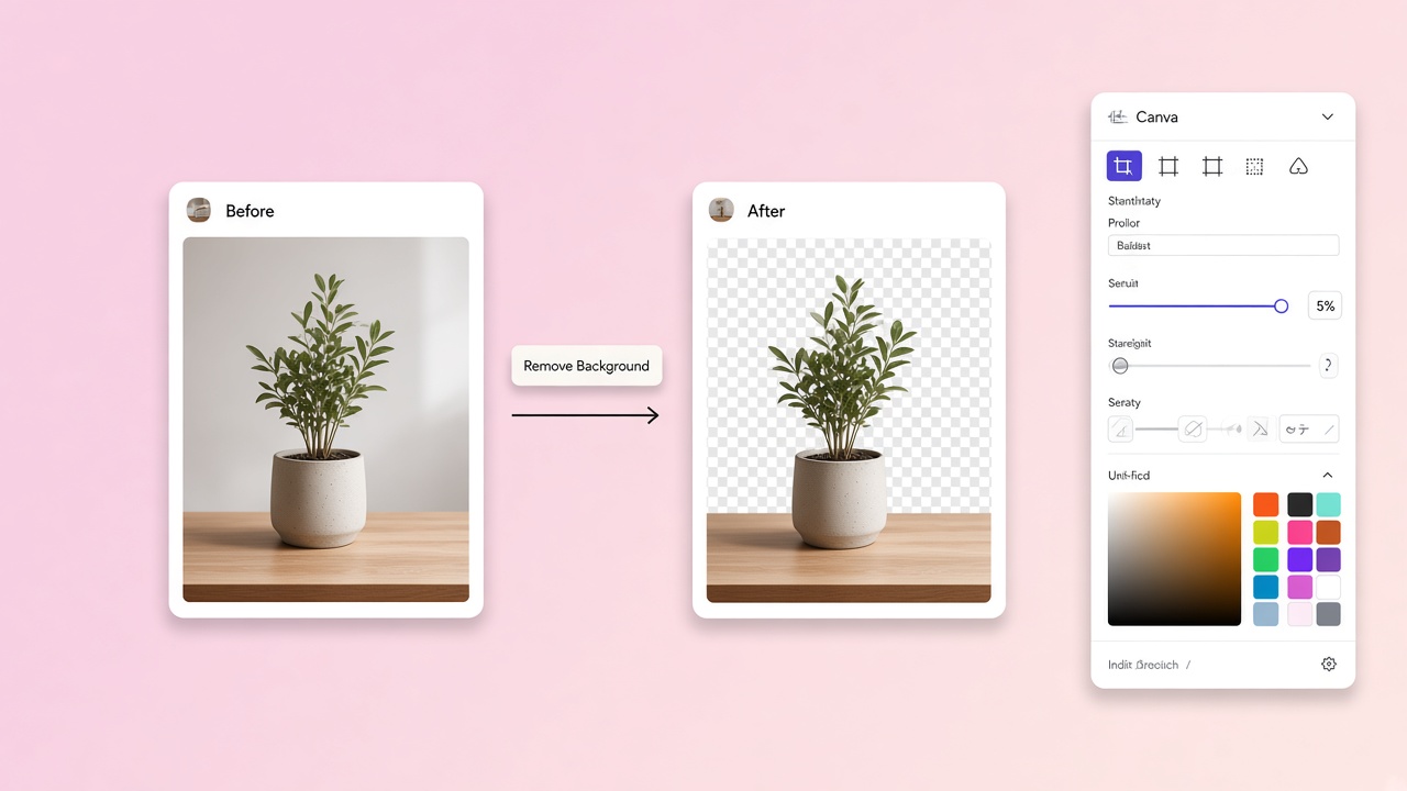 Come rimuovere lo sfondo di un immagine e creare un png trasparente con Canva