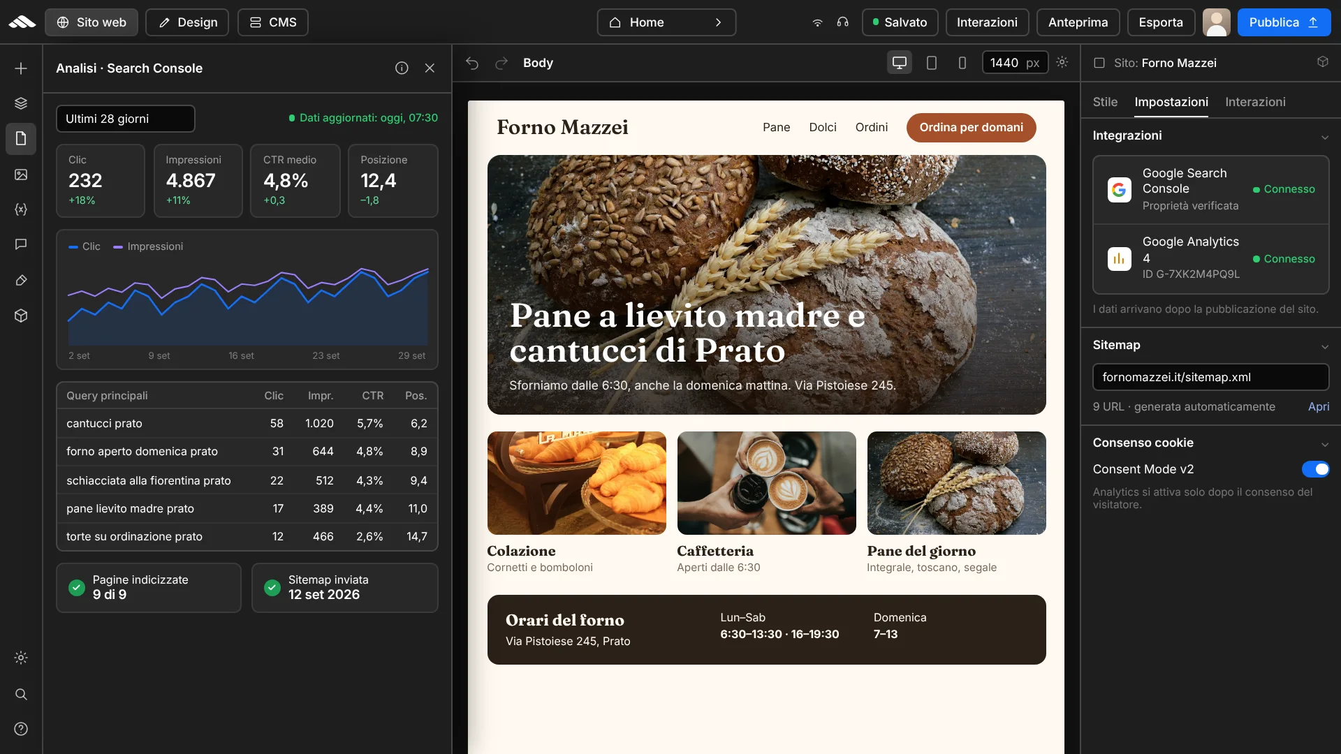 Monitoraggio SEO e performance del sito