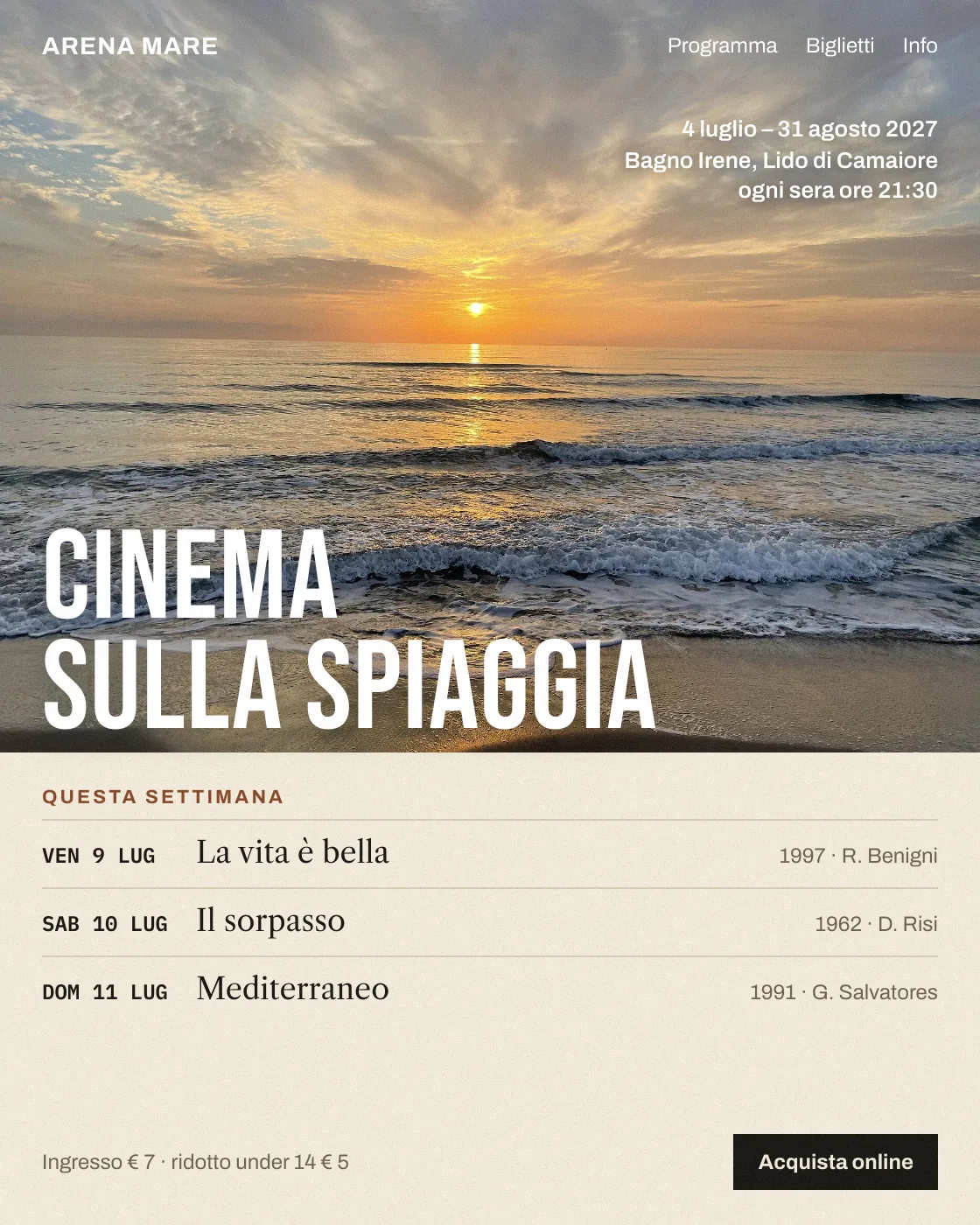 Anteprima Cinema Mare Film Festival
