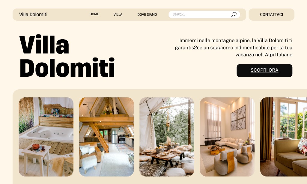 Esempio catalogo prodotti con griglia succhi e schede prodotto