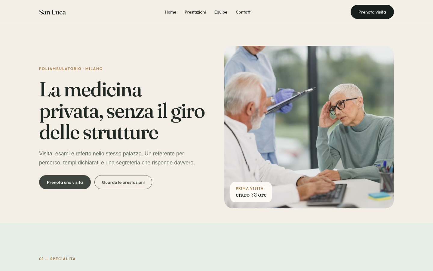 Anteprima template Istituto Medico