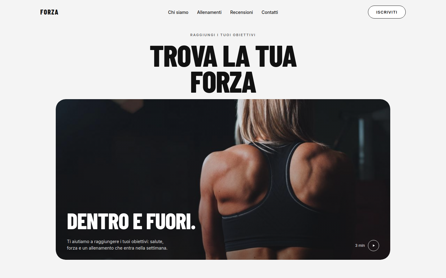 Anteprima template Palestra Forza
