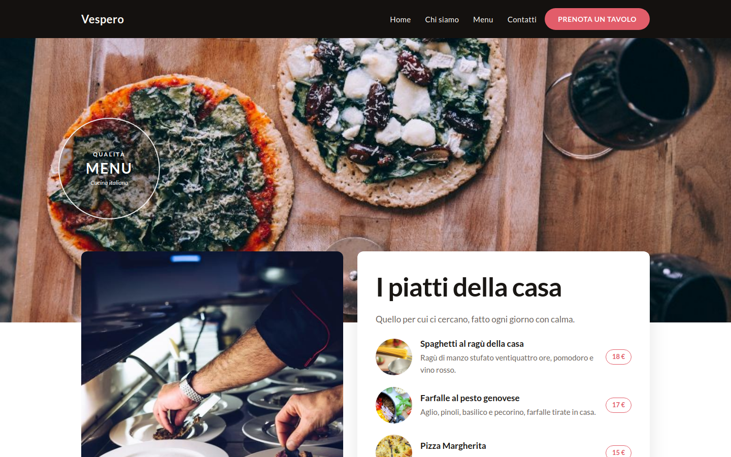 Anteprima template Ristorante Italiano