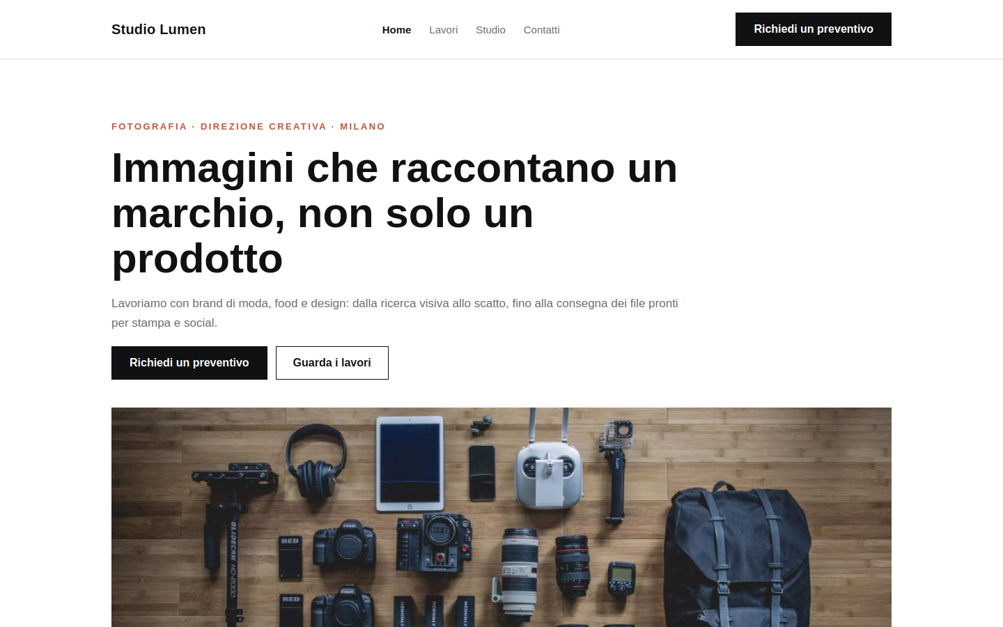 Anteprima template Studio Creativo